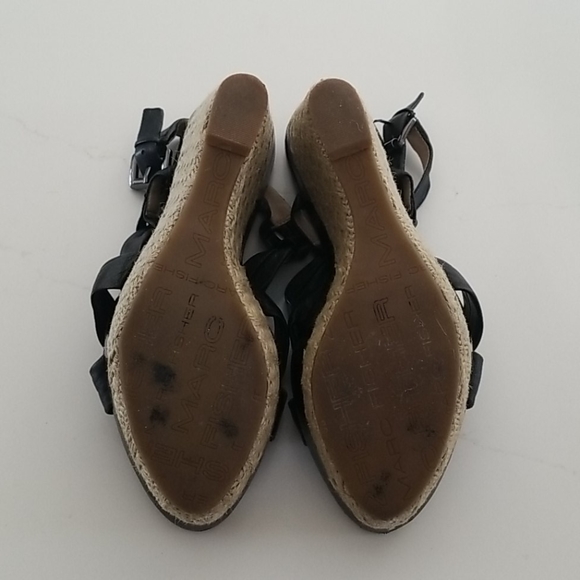 Leather Patent Espadrille Wedges - Picture 5 of 7